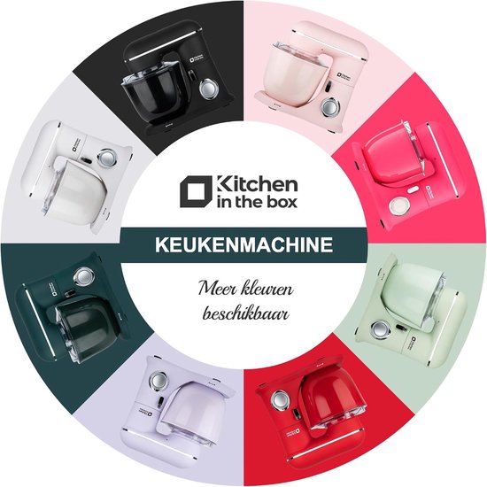 Keukenmachine - Standmixer - Bakken en Koken - Dubbele Mengkom - 1300 Watt - Donkergroen — afbeelding 5