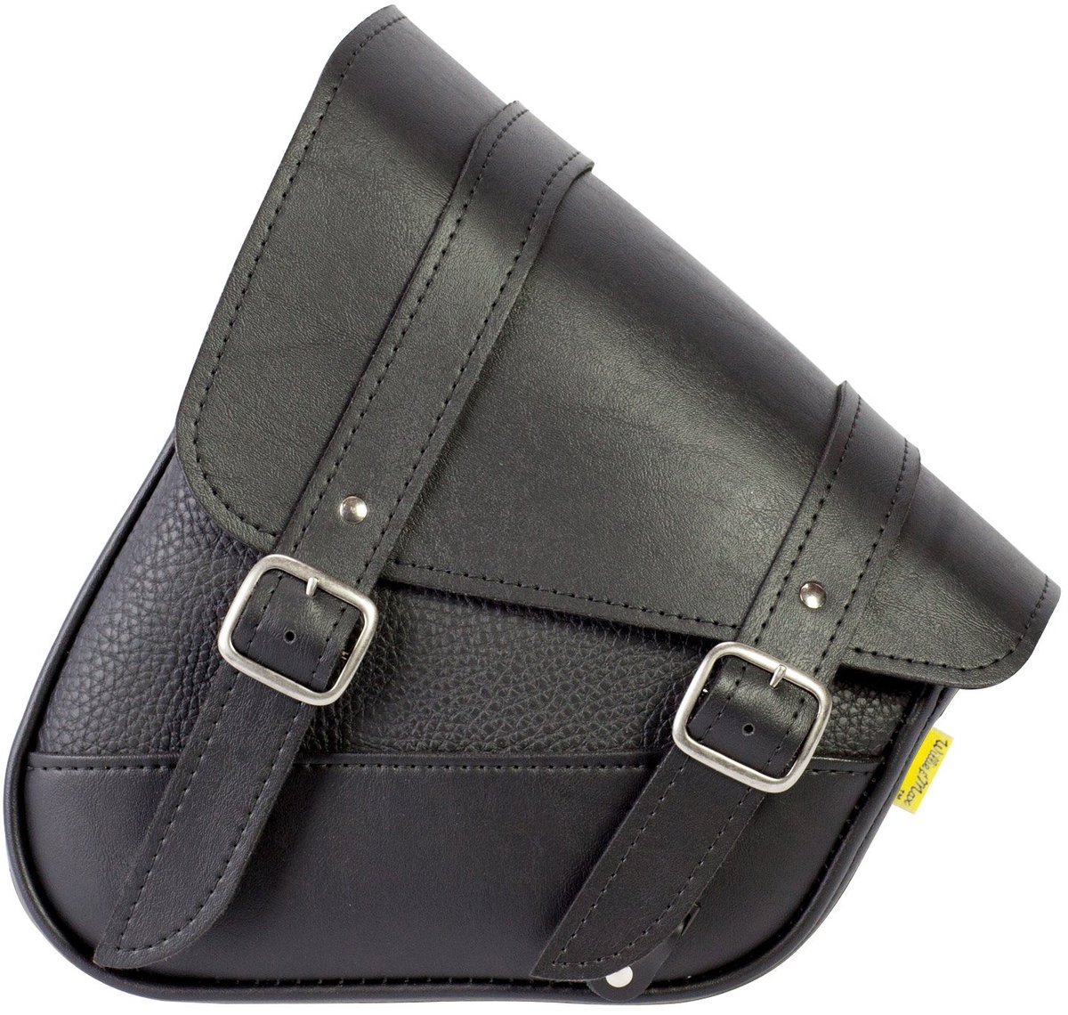 Willie & Max by Dowco 59776-00 Driehoekig synthetisch leer motorfiets achterbrug tas: zwart, 9 liter inhoud - ShopVlot
