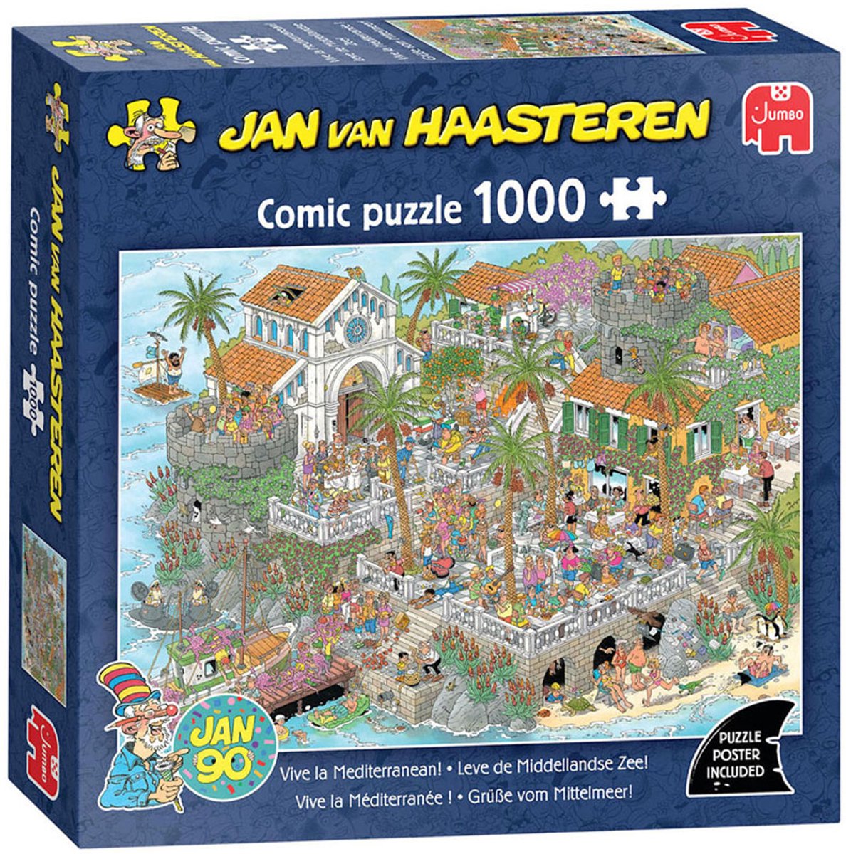 Jan van Haasteren Leve de Middellandse Zee! - Puzzel 1000 stukjes volwassenen - Legpuzzels — afbeelding 8