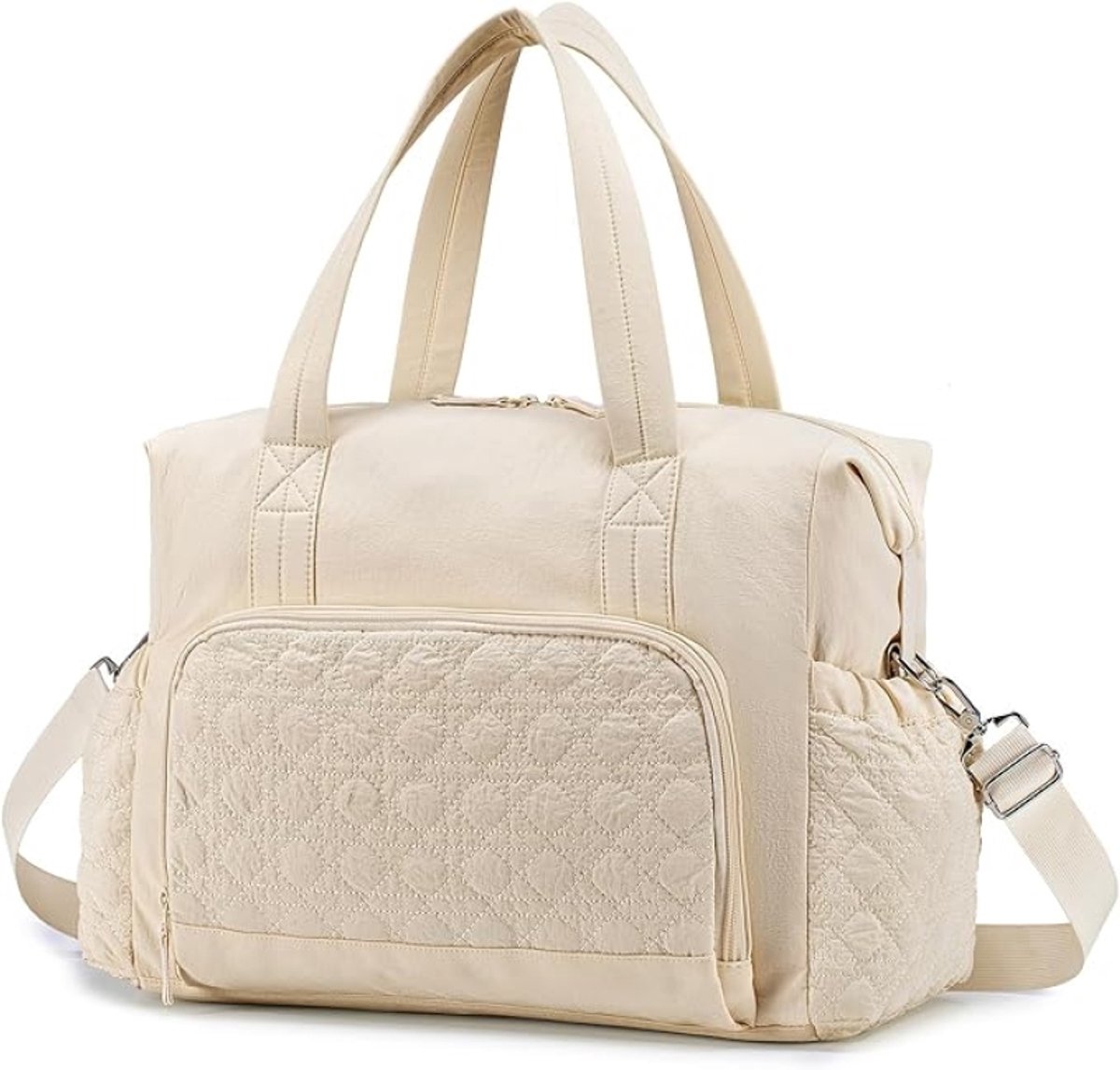 Luiertas Moederdag Schoudertas Grote Multifunctionele Draagbare Baby Luier Tote Tassen Ziekenhuistas Waterdicht Weekender Reizen Organizer Messenger Bags voor Moeder "Beige"