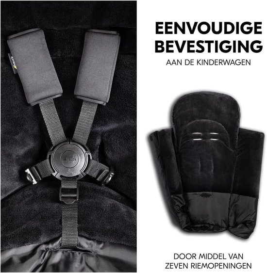 Universele Voetenzak - Baby Dekentje - Warm Blijven - Antislip Bescherming - Opvouwbaar - Zwart — afbeelding 3