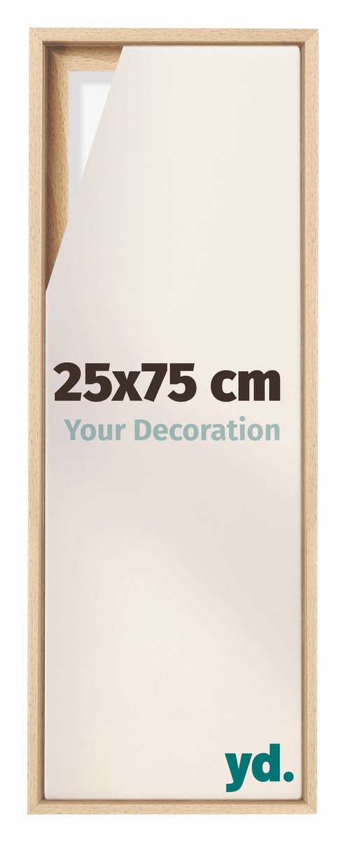yd. yd, Baklijst 25x75 cm Beuken - Lijst voor Canvasdoek - MDF Lyon