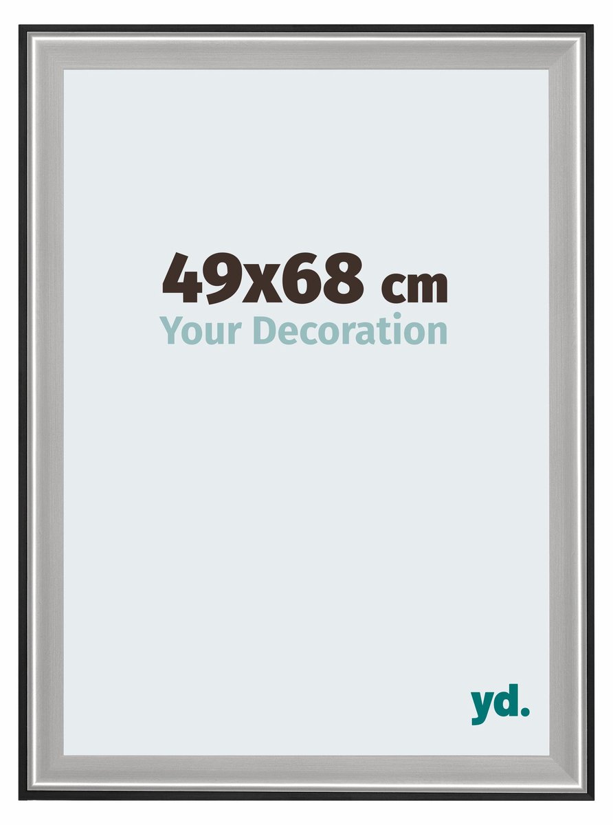 yd. Your Decoration - Fotolijst 49x68 cm - Hout - Zwart Zilver Gepolijst - Birmingham
