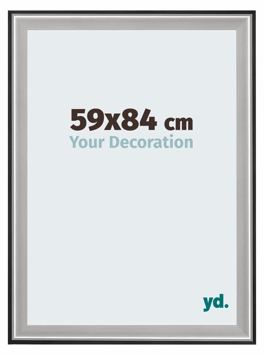 yd. Your Decoration - Fotolijst 59x84 cm - Hout - Zwart Zilver Gepolijst - Birmingham