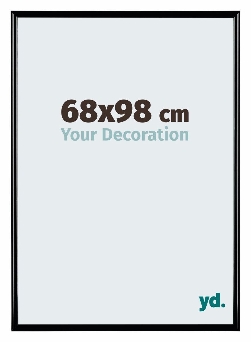 yd. Your Decoration - Fotolijst 68x98 cm - Kunststof - Zwart Hoogglans - Bordeaux