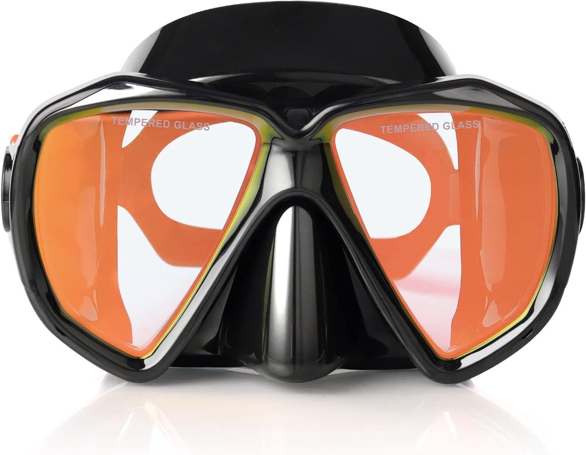Duikmasker, 180°View HD snorkelen/duikmasker, anti-condens, duikbril en lekvrij, snorkelmasker, duikset voor volwassenen en kinderen