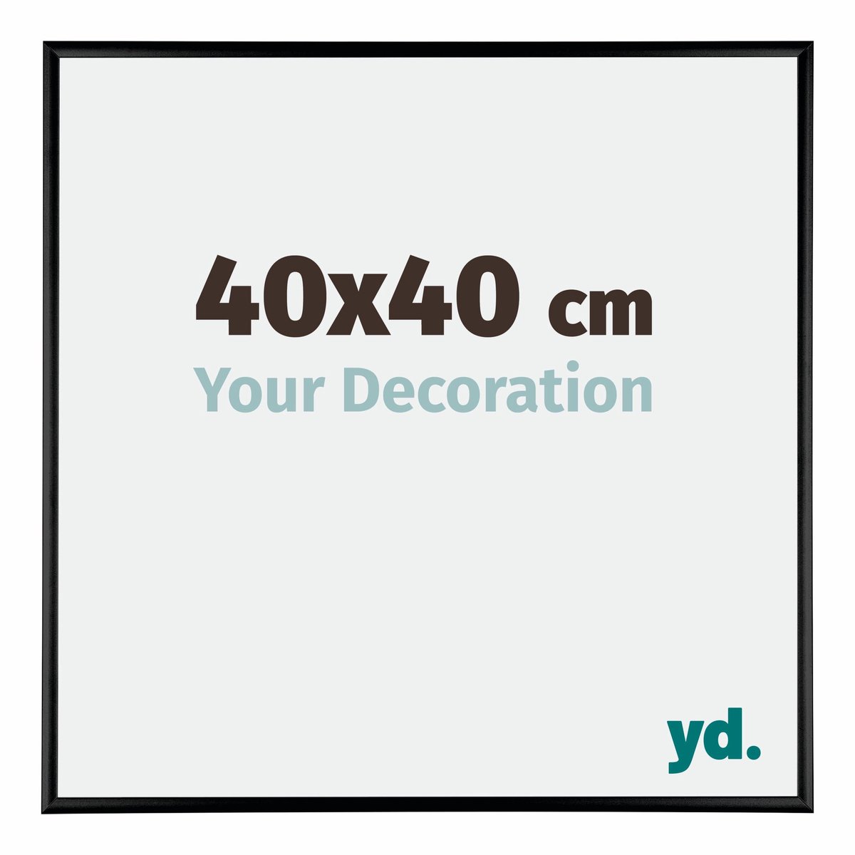 yd. Your Decoration - Fotolijst 40x40 cm - Aluminium - Zwart Hoogglans - Kent