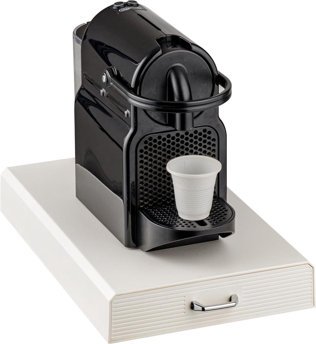 Koffiecup Organizer - Capsulehouder Lade - Keuken Organiseren - 11 Vakken - 38 x 23 x 5 cm - Wit