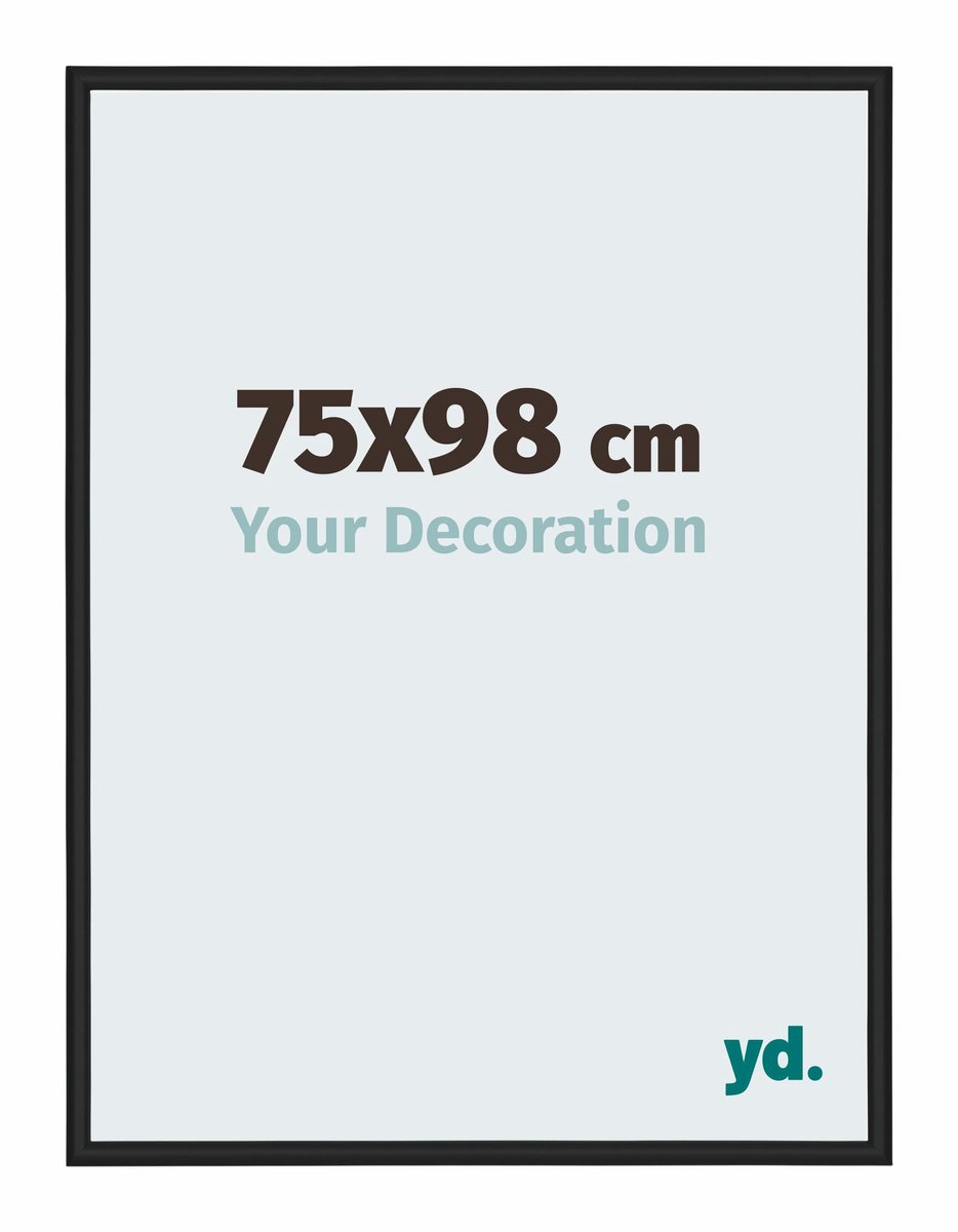 yd. Your Decoration - Fotolijst 75x98 cm - Aluminium - Zwart Hoogglans - Miami