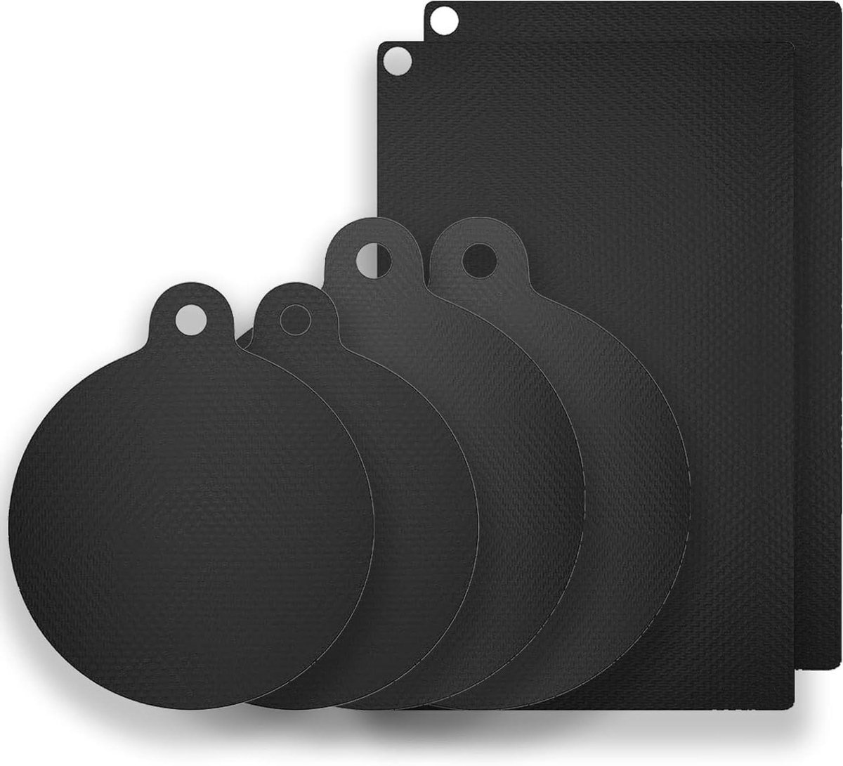 Beschermmat Inductie - Kookplaat Mat - Kookplaat Beschermen - Hittebestendig Materiaal - 6 Stuks - Zwart