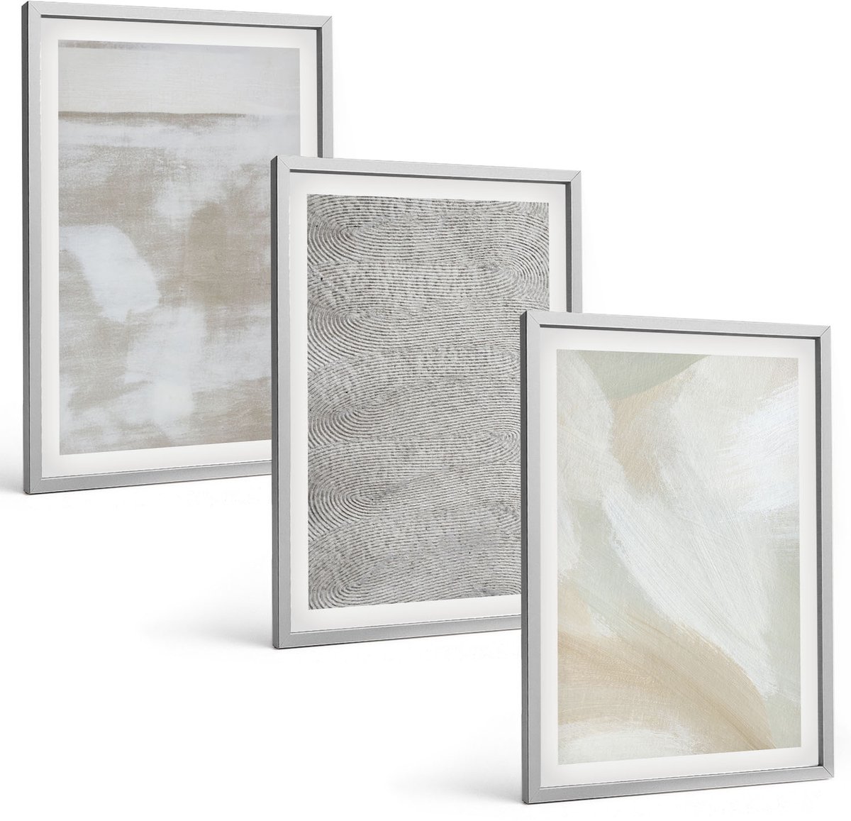 Coloray 3-Delige Schilderij Set - Abstractie In Design Moderne Schilderkunst Texturen - 40 x 60 cm - Muurdecoratie - Decoratieve Schilderijen - Wohnzimmer - Interieur Decoratie