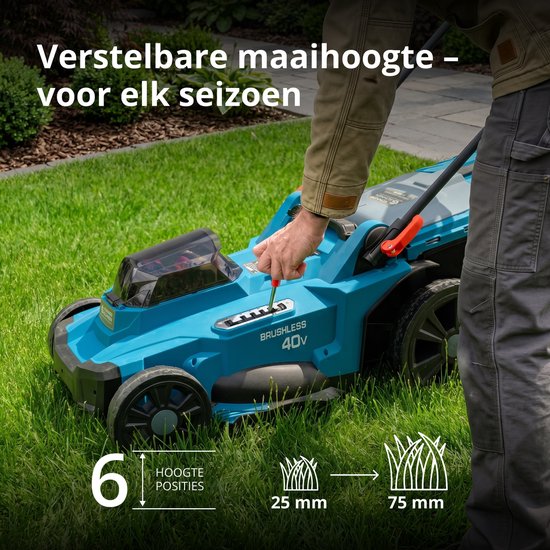 Snoerloze grasmaaier KS 43LM-40V — 43 cm — zonder accu en lader — afbeelding 5