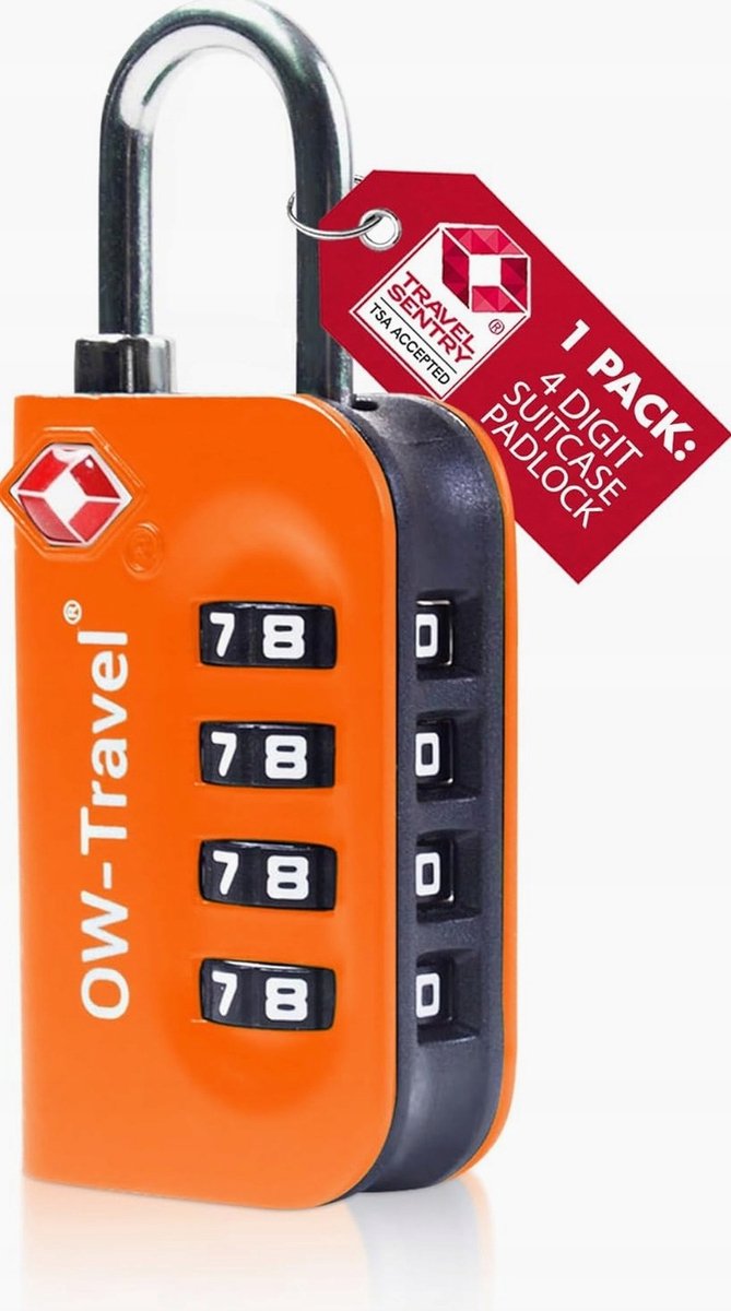 Oranje TSA Cijferslot Koffer & Bagage - 4-Cijferige Code