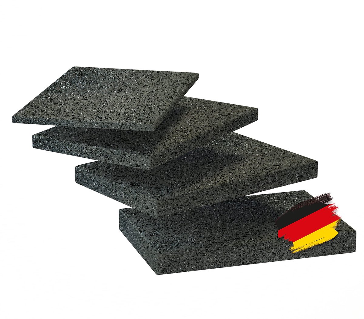 BAUHELD Terrastegels 90 x 60 cm, hoogwaardige bouwbeschermingsmat van rubbergranulaat, Made in Germany, als - ShopVlot