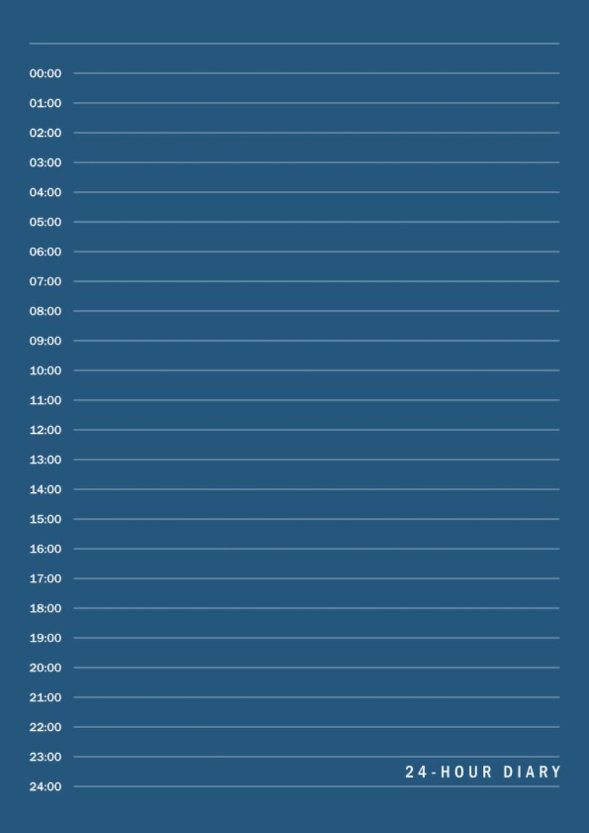 24-Hour Diary: The Military Time Daily Planner. Whole Day, Undated Hourly Notebook for Multi-Use – Business and - ShopVlot