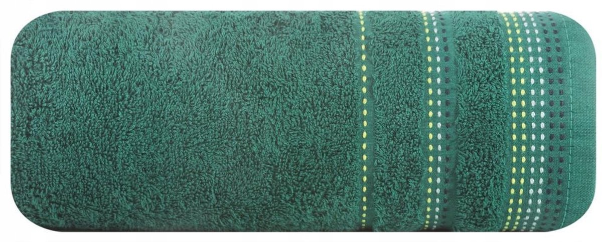 Pola Handdoek 50x90 cm Flesgroen met Kleurrijke Borduursel