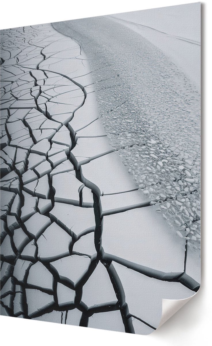 Coloray Canvas Poster Polycanvas - Minimalistisch Landschap, Fotografie - A3 - Zwart-wit Poster - Rechthoek - Kunstposter - Woonkamer, Slaapkamer, Kantoor - Minimalist