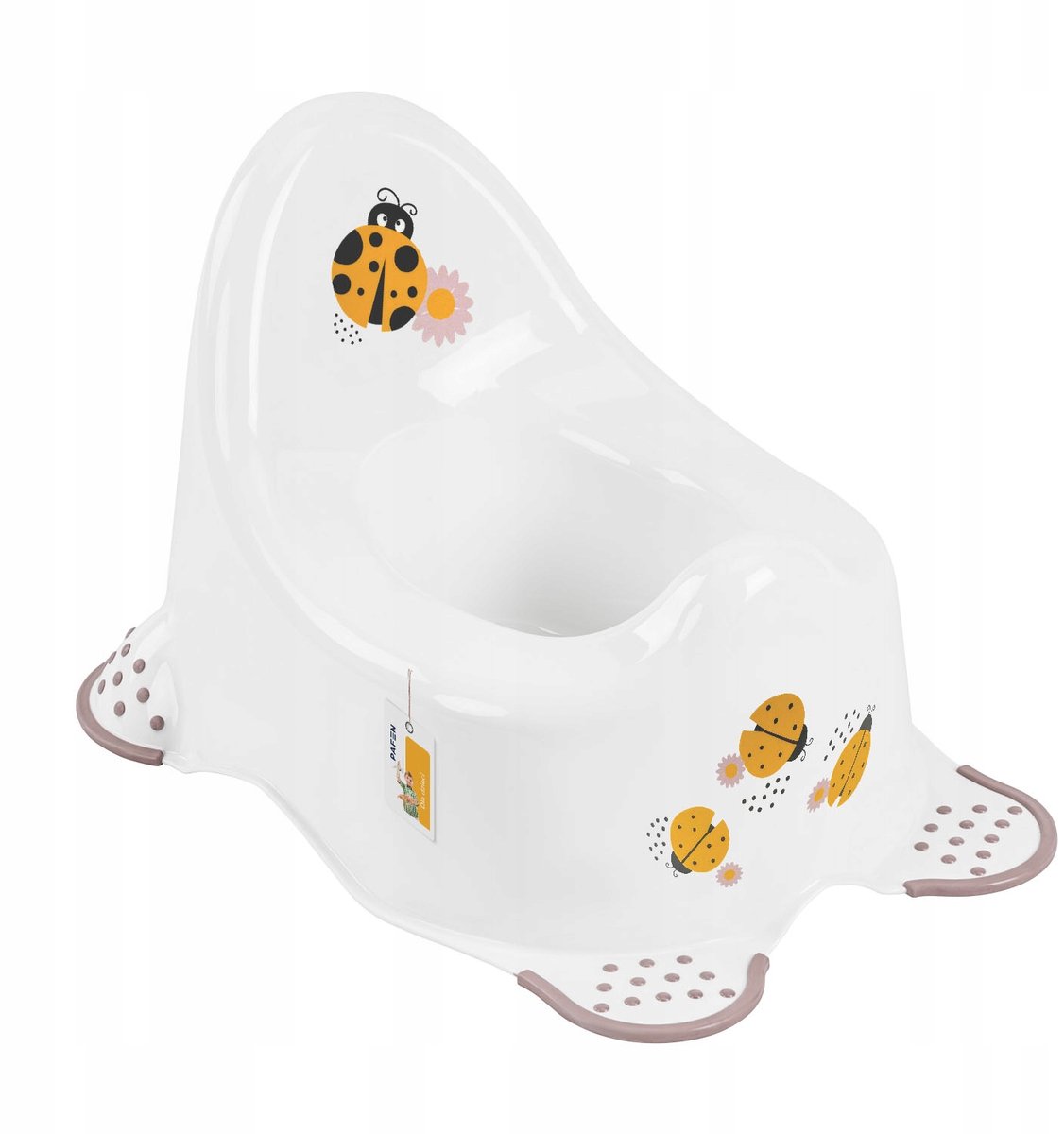 Keeper "Adam" Potje - Lieveheersbeestje Design, Antislip, Wit
