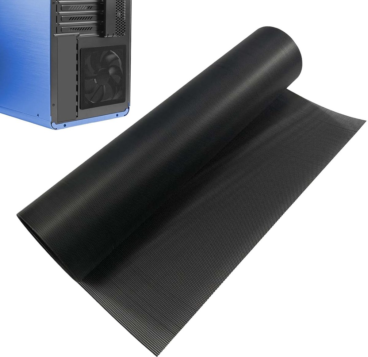 Ventilatorafdekking, effectieve stofbescherming voor pc-ventilatoren, computerkoelers en elektronica, 29 x 100 cm, zwart