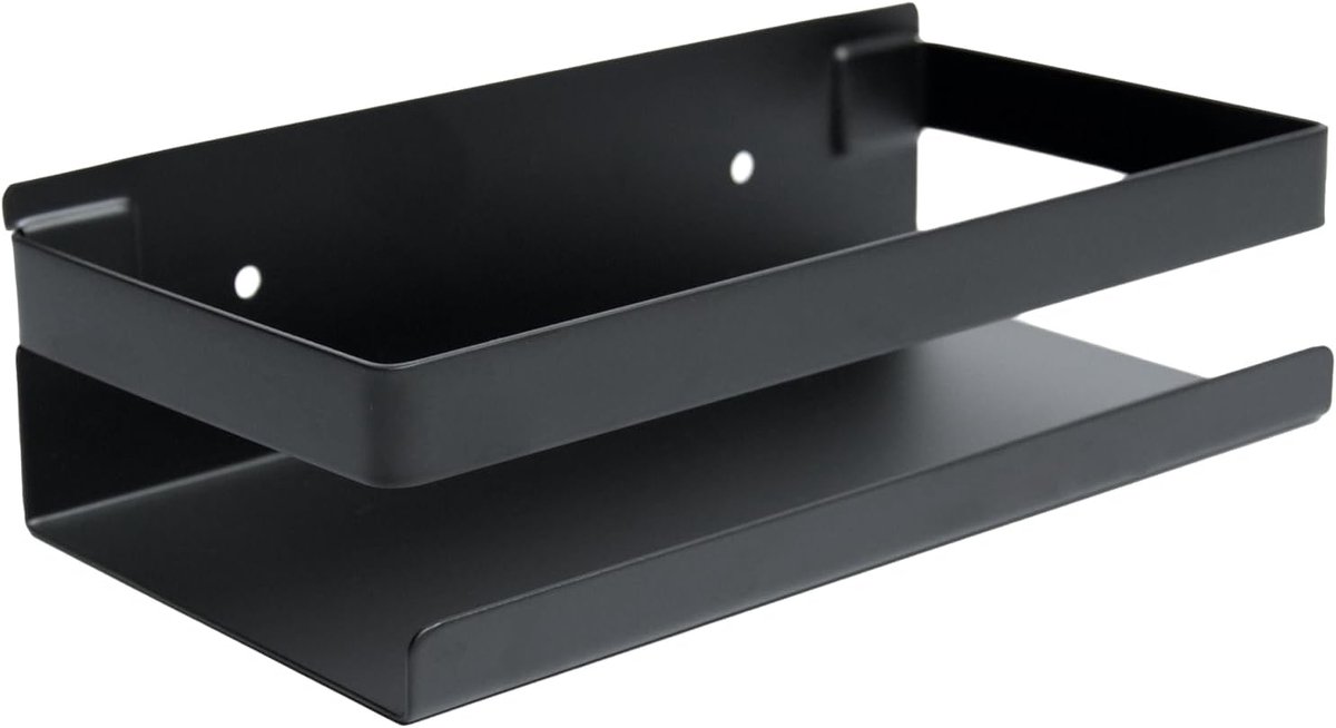 Doucherek- Douchemand- Badkamerrek- Badkamer Organizer- RVS -Doucherek Zonder Boren- Roestvrijstalen Douchemand- Rechthoekig (Zilver, 30 CM)