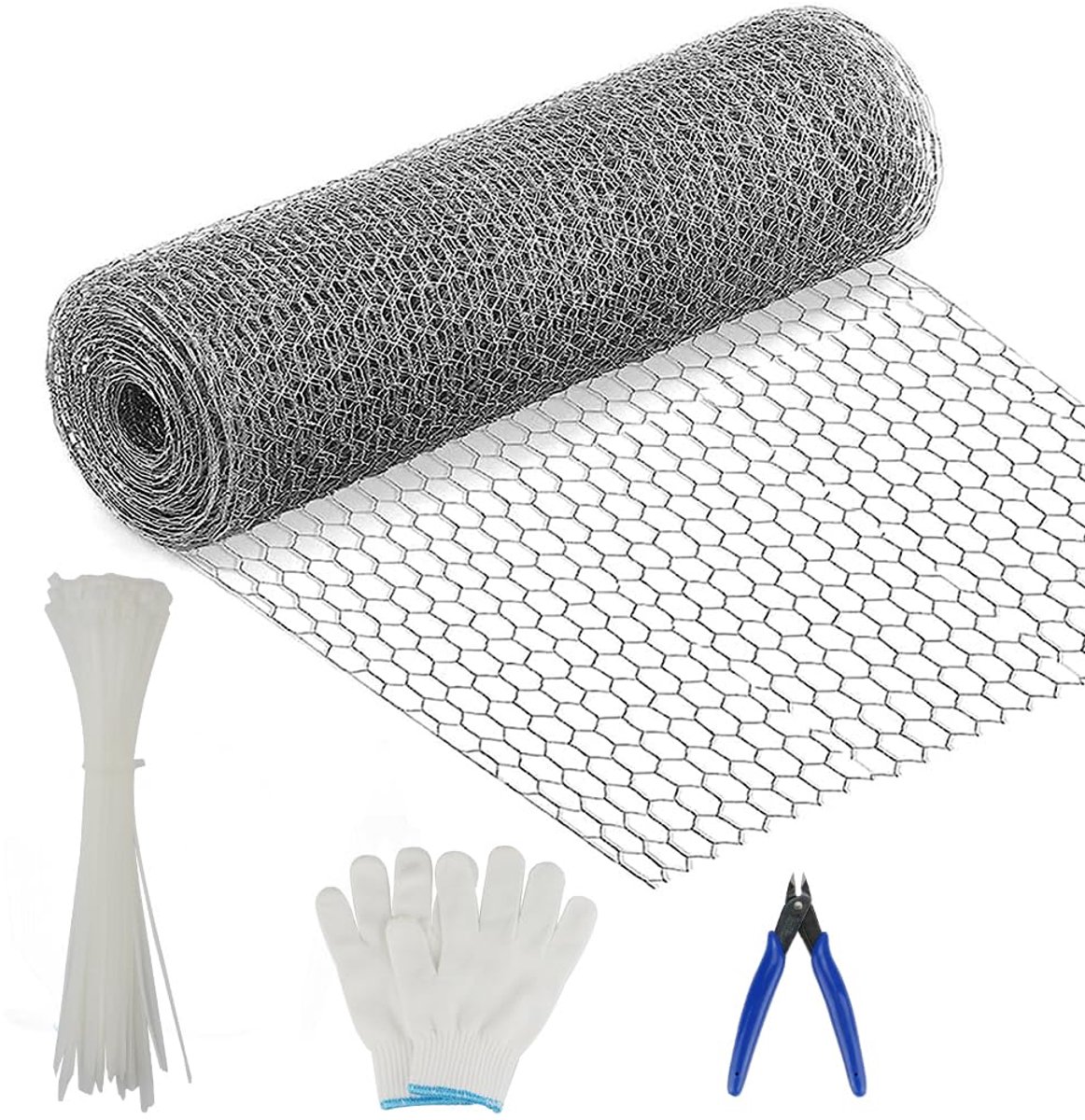 Dailygoods- Draadgaas 40 cm x 10 m - Zeshoekig Vlechtwerk - Kippengaas - Konijnengaas - Draadomheining - Roestvrij en Duurzaam - Gaas