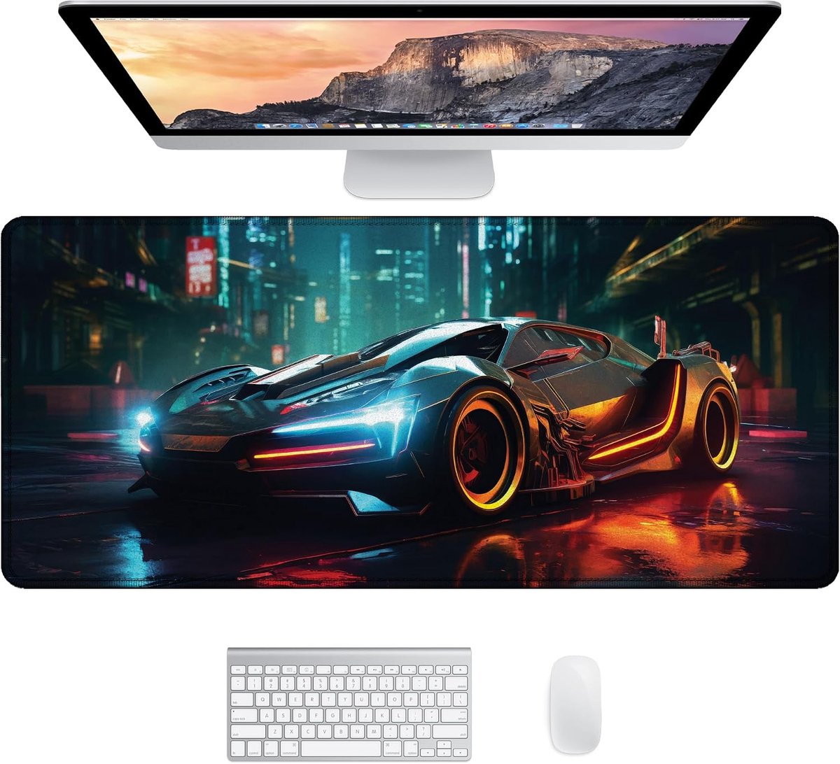 Muismat XXL 900x400 | Large Desk Mat | Muismatten XXL Gaming Bureau Accessoires | Auto Mouse Pad - 90x40 Mousepad (Racewagen)