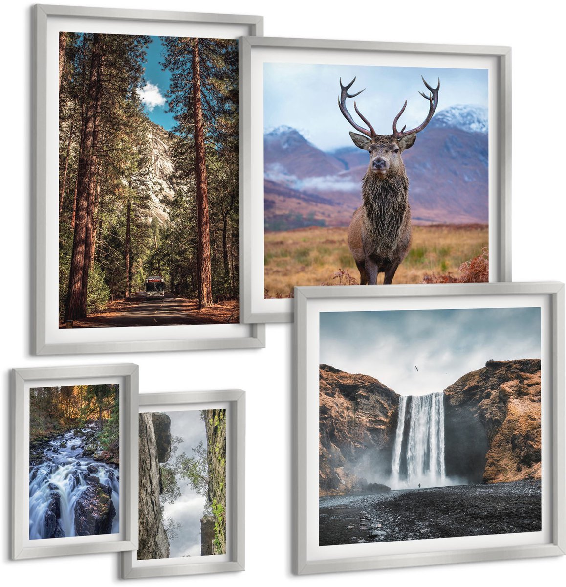 Coloray 5-Delige Schilderij Set - Een Serie Foto'S Met Stadseten En Een Uitzicht Op Londen. - 20 x 30 cm - Wanddecoratie - Muurdecoratie - Moderne Interieurdecoratie - Interieur Decoratie