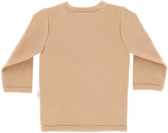 Achterkant van een beige DAY T-shirt met lange mouwen.