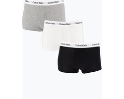Calvin Klein Low Rise Trunk 3Pk - Boxershorts Heren - Onderbroek - Boxer - Katoen Stretch - Zwart - Wit - Grijs - Maat S - 3 stuks