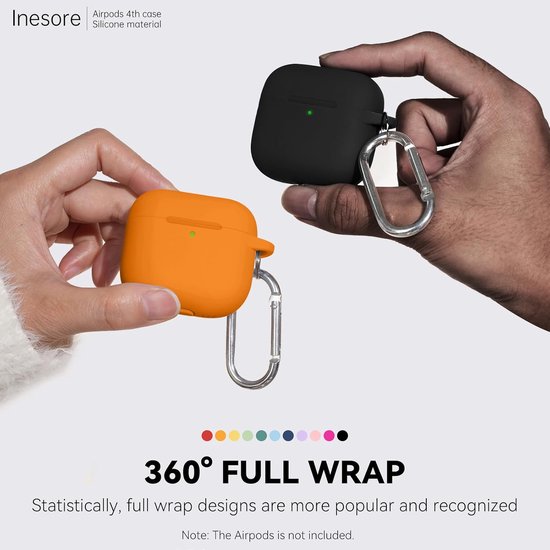 Compatible with AirPods 4 Case - Magnetic Black - Silicone Protective Case Cover for Apple Air Pod 4 (2024/ANC), Magnetic Lid Lock Design, with Cleaning Kit — afbeelding 2