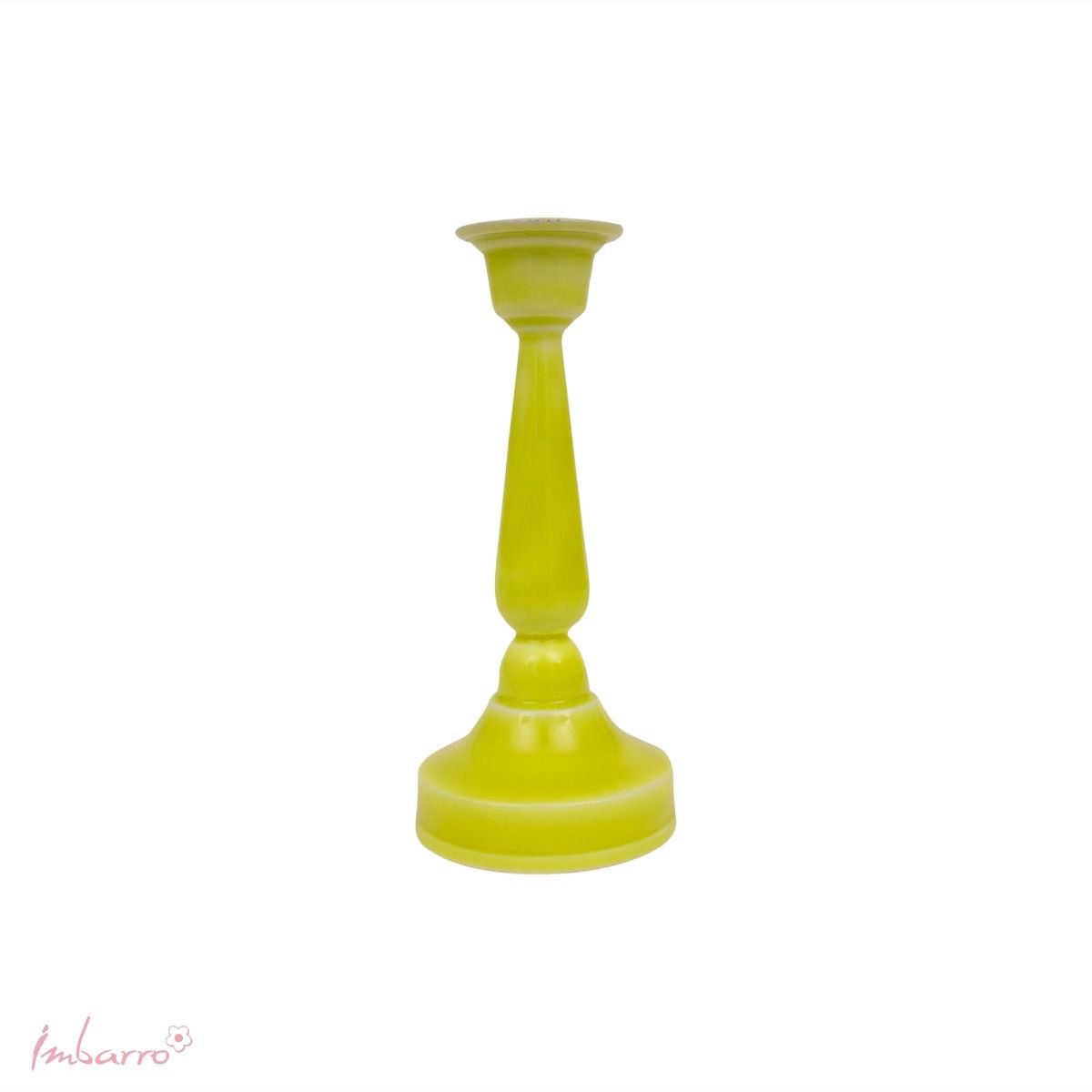 Imbarro Home & Fashion - Kandelaar Fibe Lime - Groen - L:9 W:9 H:21 cm