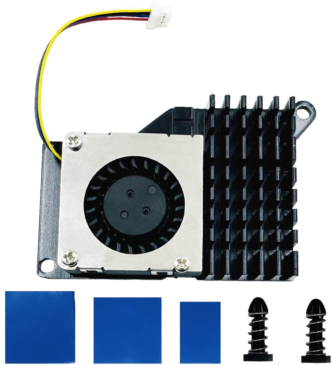 Cooler voor Raspberry Pi 5 met Temperatuurgestuurde Ventilator, Koellichaam Van Aluminium Compatibel met Raspberry Pi 5 (Zwart)