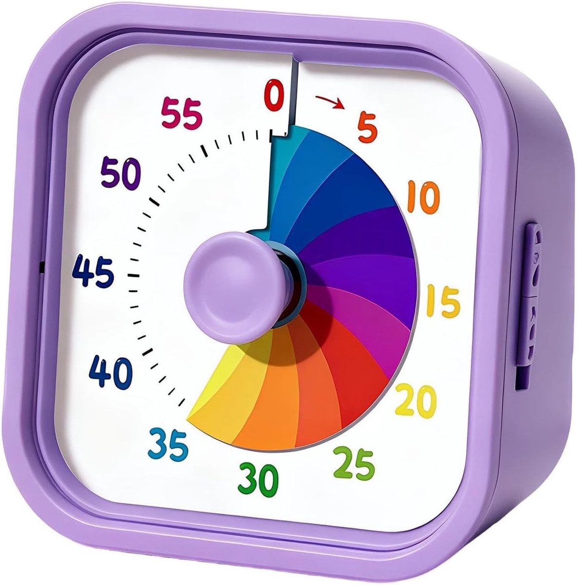 Timer - Visuele timer kinderen - Kookwekker - Leerklok timer - 60 Minuten Visuele Timer - Tijdmanagementtool voor klaslokaal, thuis, keuken, kantoor - paars