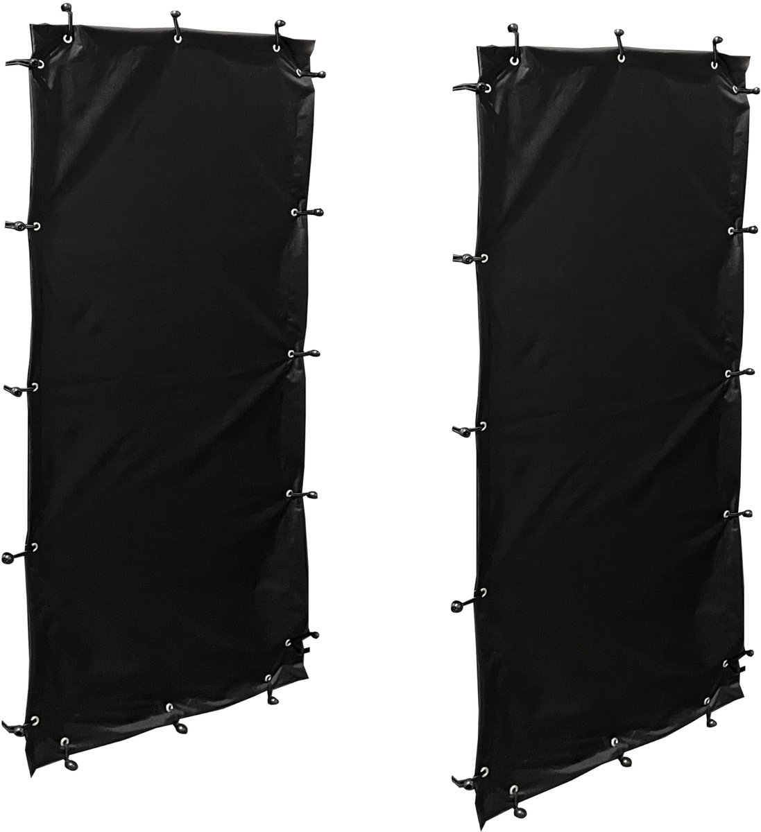 QUICK STAR Weerbestendige set 66 x 148 cm, 2 zijkanten voor haardhoutrek T/H 70 x 185 cm - ShopVlot