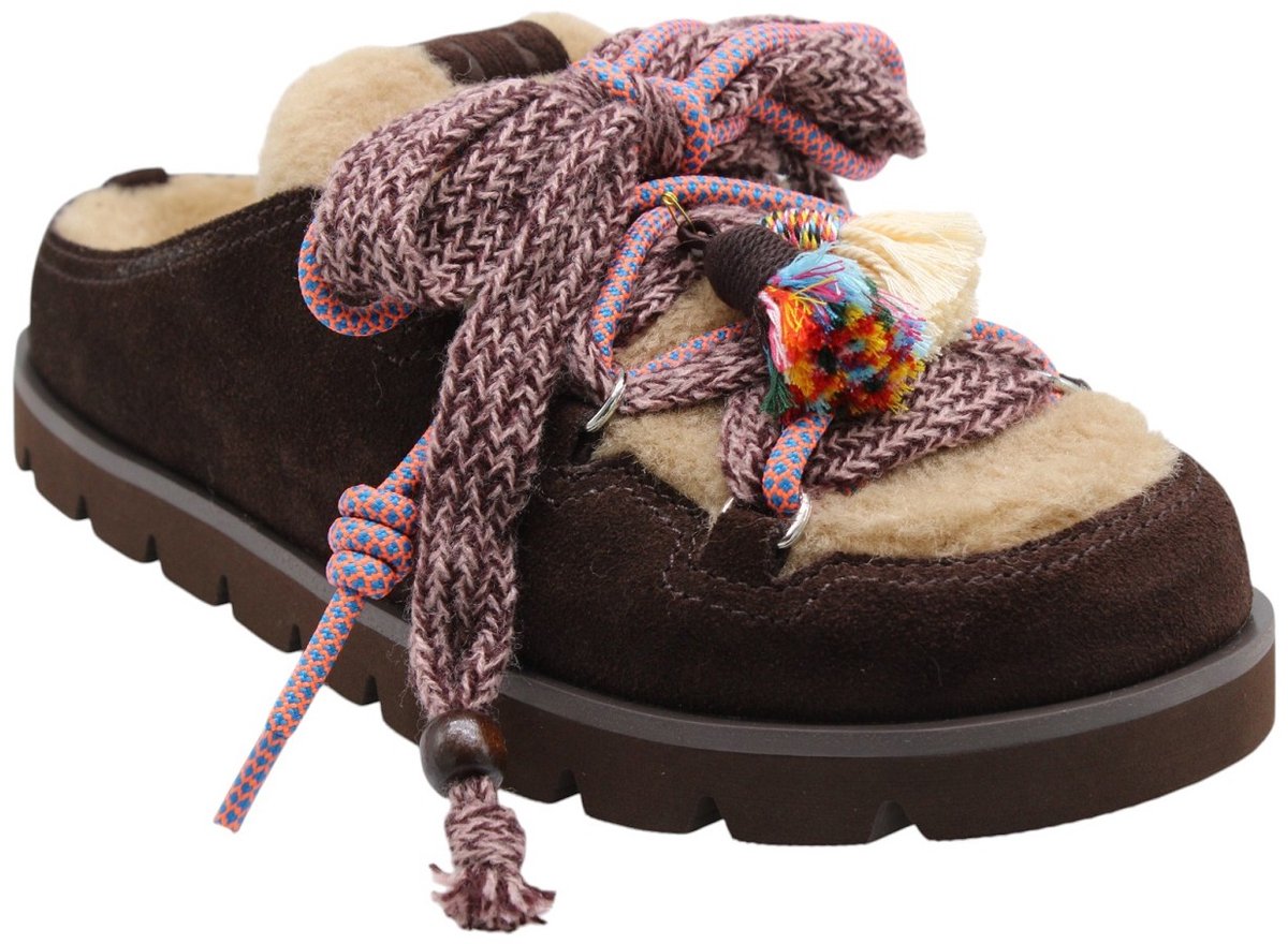 Bibi Lou Cori Mules Loafers Dames - Instappers - Bruin - Maat 36
