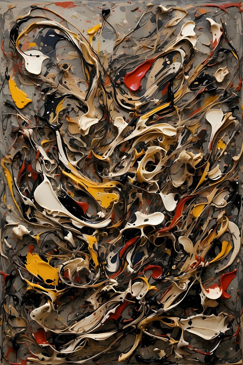 Poster Verfbom - Abstract - Abstract Art - Modern Art - Interieur - posters - formaat 70x100cm - Wanddecoratie - L1195MT