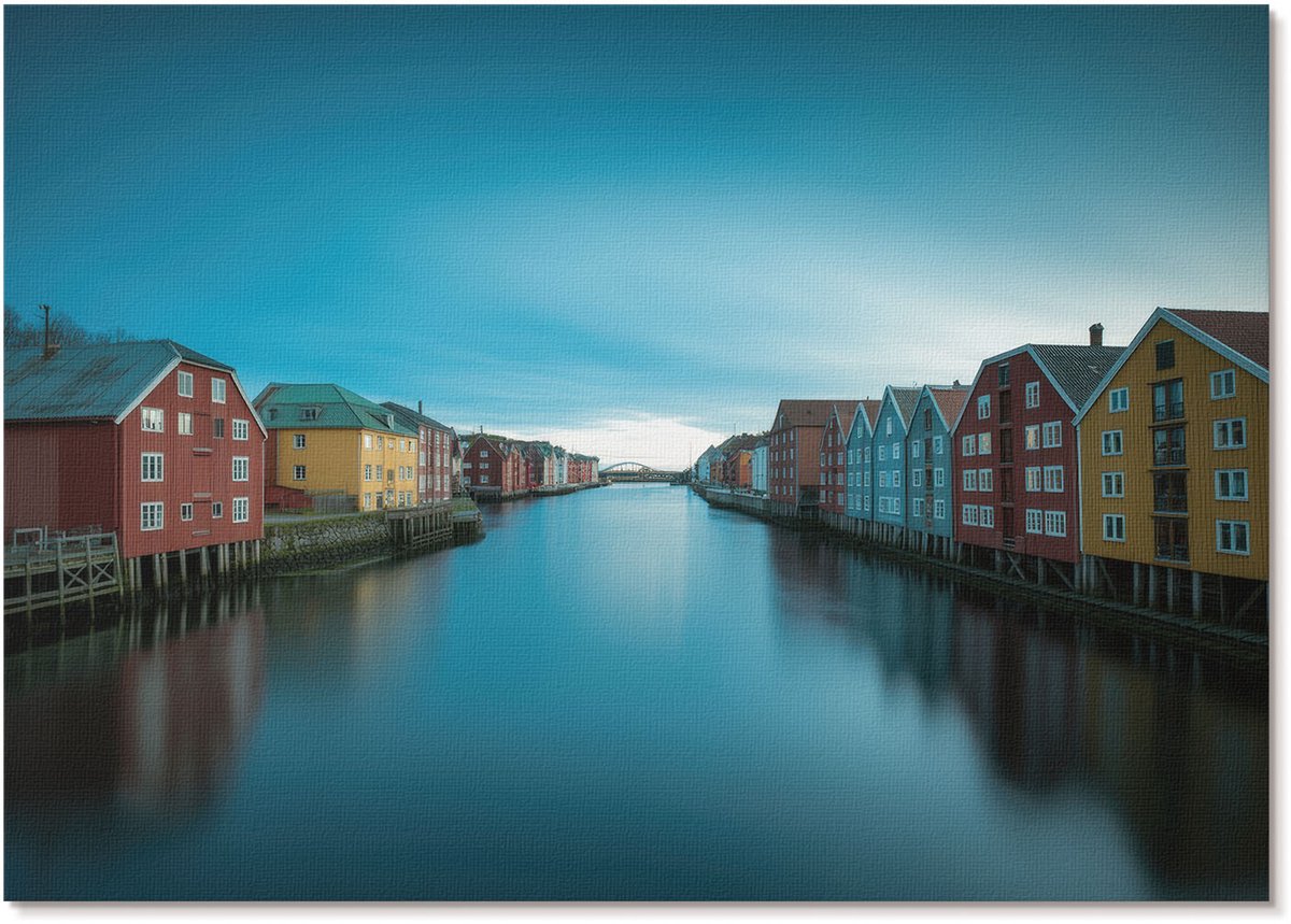 Tulup Polycanvas Wandposter - Mystieke Toren, Fotografie - A1 - Grijs Patroon - Rechthoek - Interieurdecoratie - Kantoor - Klassiek