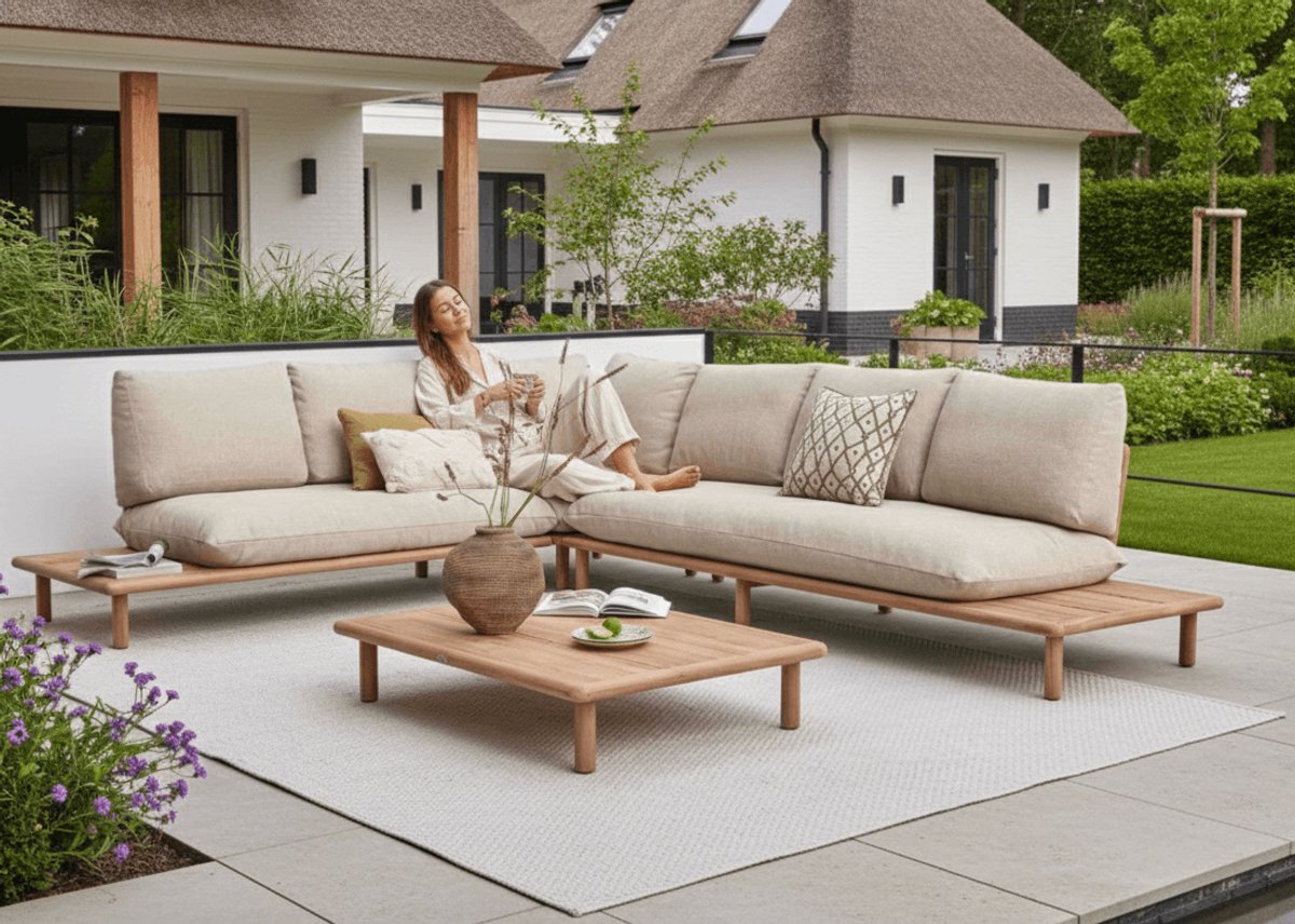 Apple Bee Sling XL Loungeset 260x327 cm - BEE Wett nr.6 - Rechts Lang