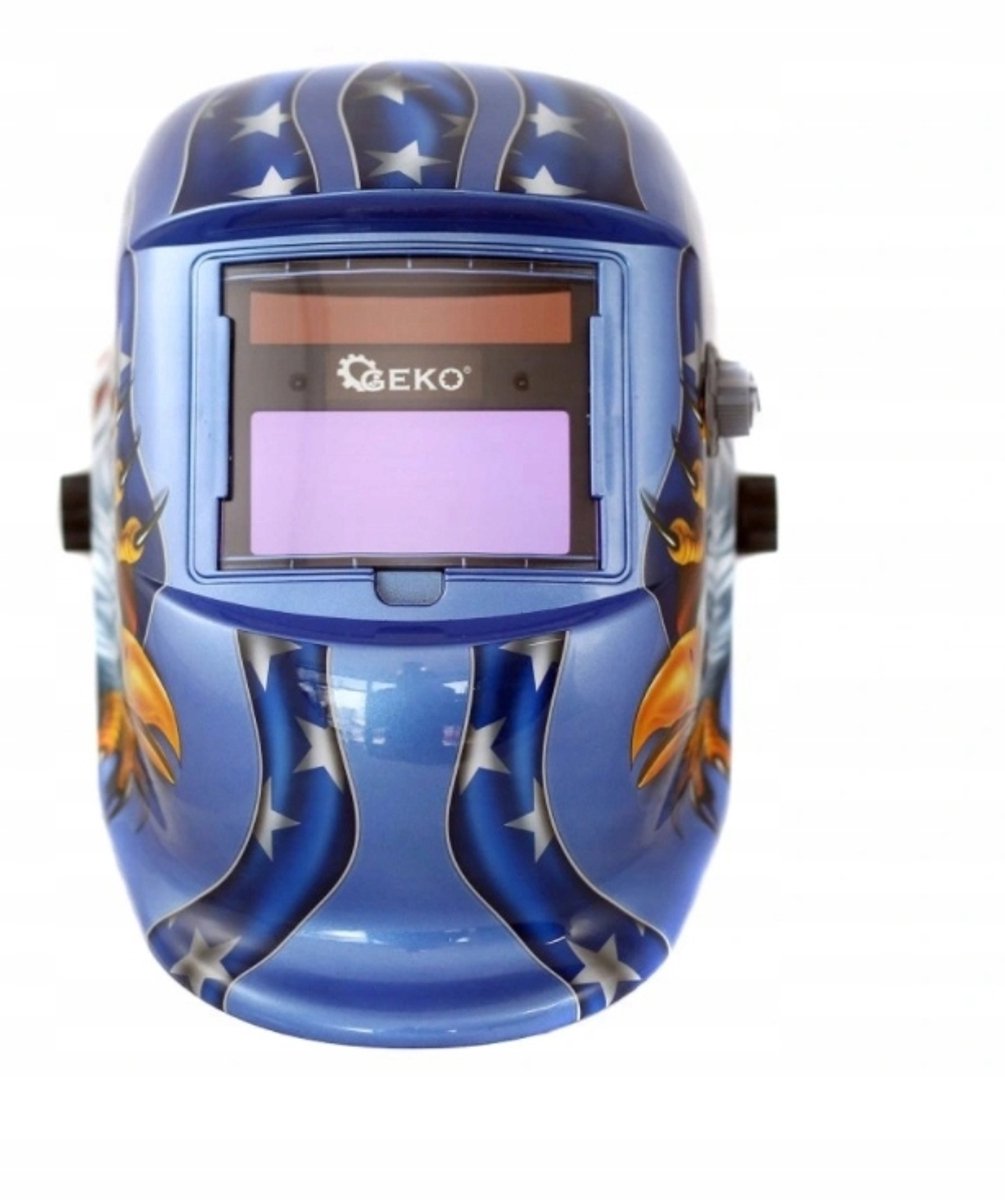 Zelfdonkere lashelm met adelaar design, blauw, GEKO