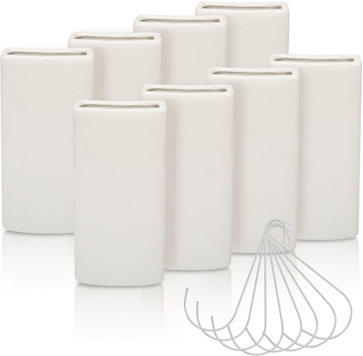 Keramische radiator bevochtiger 8 stuks wit waterverdamper set voor slaapkamer