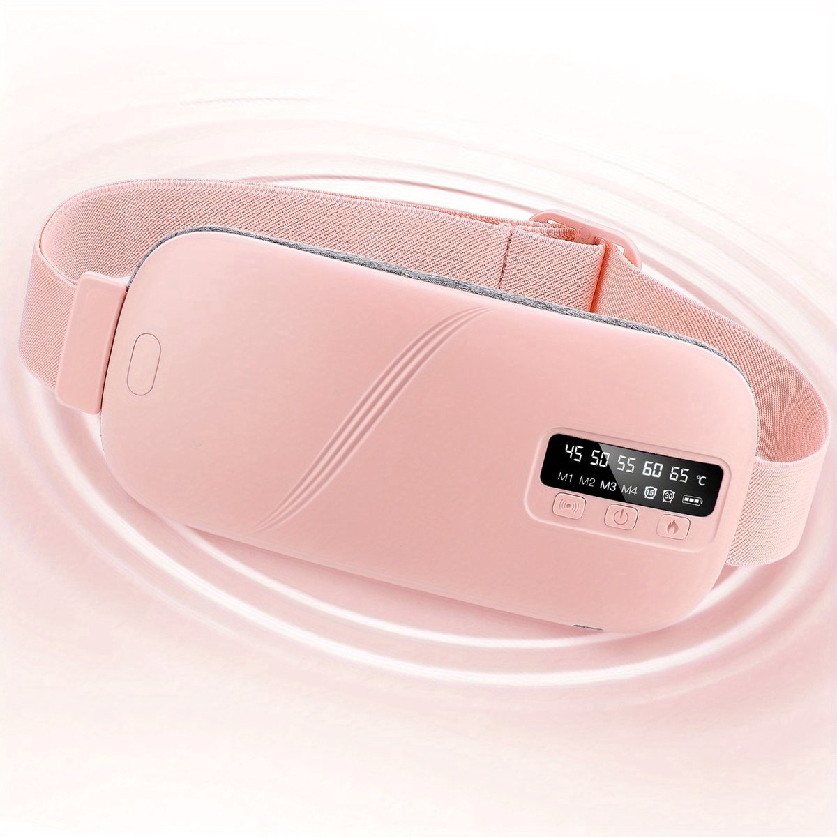 casalora - Menstruatie Warmteband - Met Trilmassage & Warmtestanden - 5 Warmte Standen - 4 Trilfunctie - Menstruatie Pijnverlichting - Oplaadbaar & Draadloos - Menstruatie Band - Roze