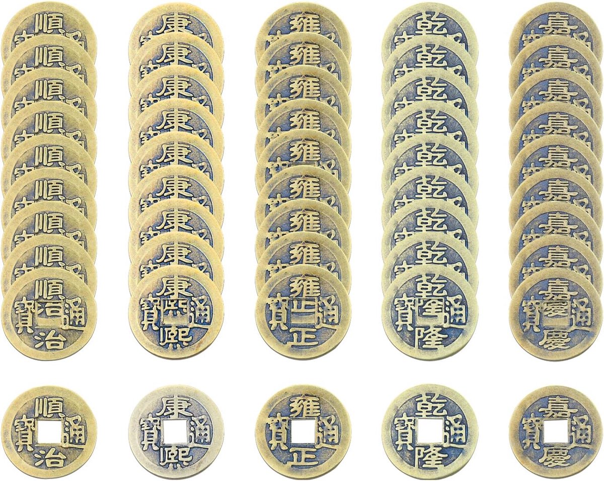 Feng Shui Decoratie - Set van 50 - 4 cm - Metaal