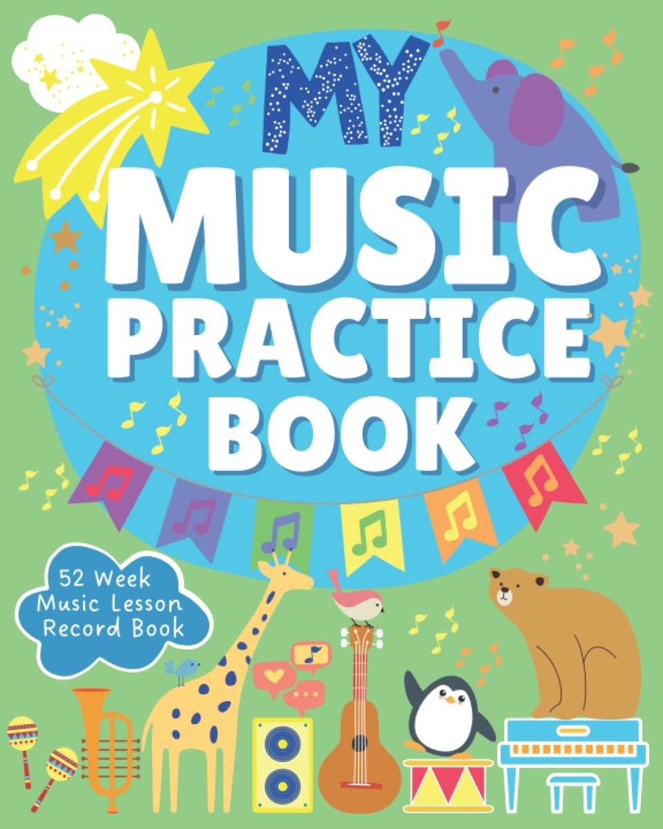 My Music Practice Book: Music Lesson Record Book: Notebook for Music Lessons: Music Homework Book for Kids - ShopVlot