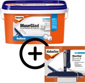 Product Bundel: Alabastine - Muurglad Rolbaar - Wit - 2,5 L + Muurglad Roller & Strijker