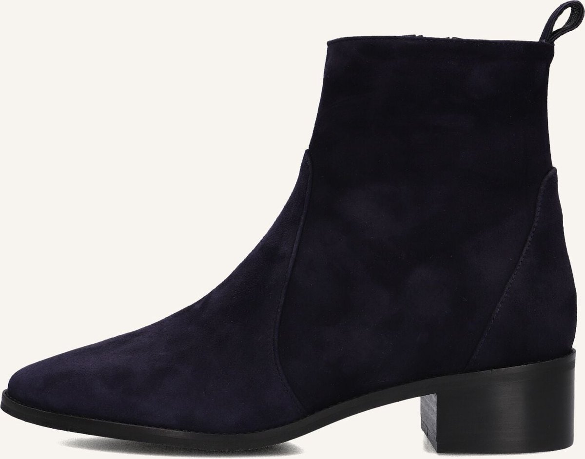 Notre-V 11038 Enkellaarsjes - Enkelboots met rits - Dames - Donkerblauw - Maat 41