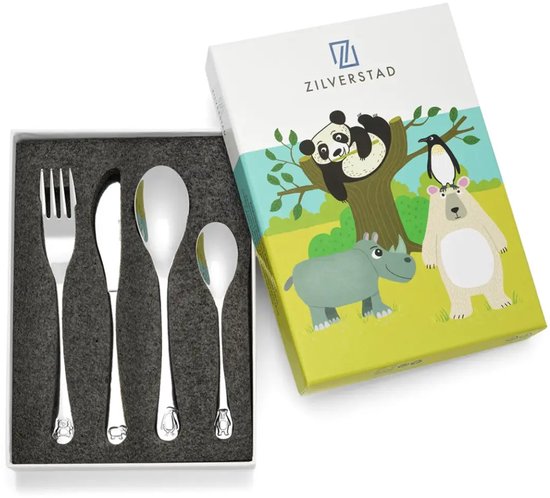 Zilverstad - Kinderbestek 4-delig Wildlife RVS 18/10 van Zilverstad — afbeelding 4