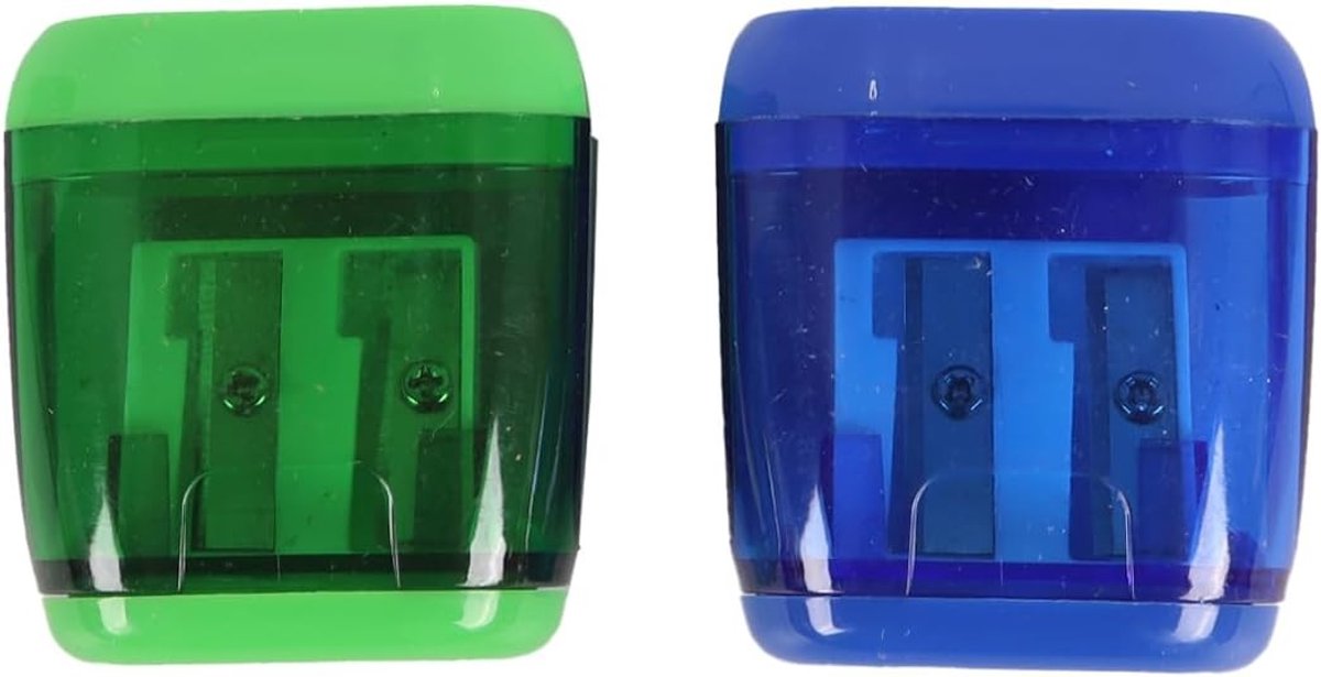 Dubbele Puntenslijper met Container voor Potloden, Geschikt voor Thuis en School, Ideaal voor 8mm en 11mm Potloden