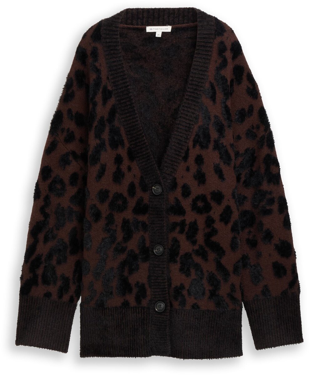 Tom Tailor - Oversized vest met luipaardprint - Maat XS - big brown leo design