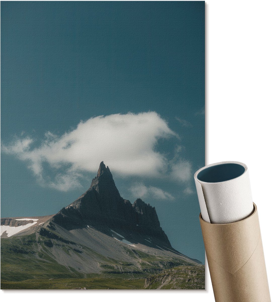 Coloray Polycanvas Wandposter - Poster Met Een Naakte Vrouw, Schilderen - A3 - Groen Kunst - Rechthoek - Muurkunst - Woonkamer, Slaapkamer, Kantoor - Klassiek