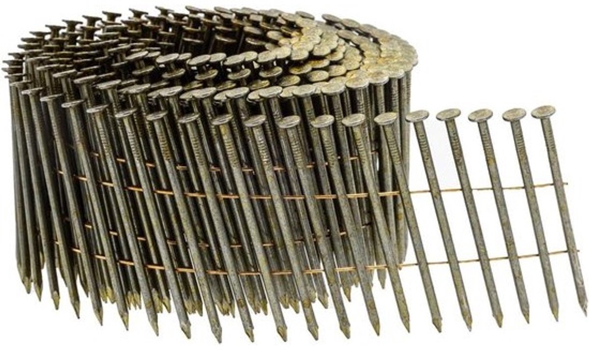 Coilnagels - Ringnagels Spijkers - Houtbewerking Afwerking - Geribbelde Vorm - 25 x 65 mm - Zilver